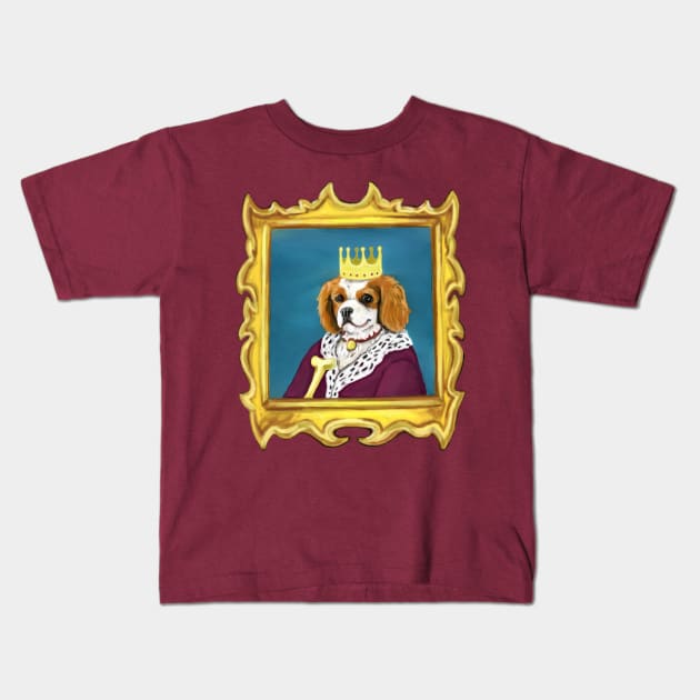 King Charles Cavalier Kids T-Shirt by Newtegan